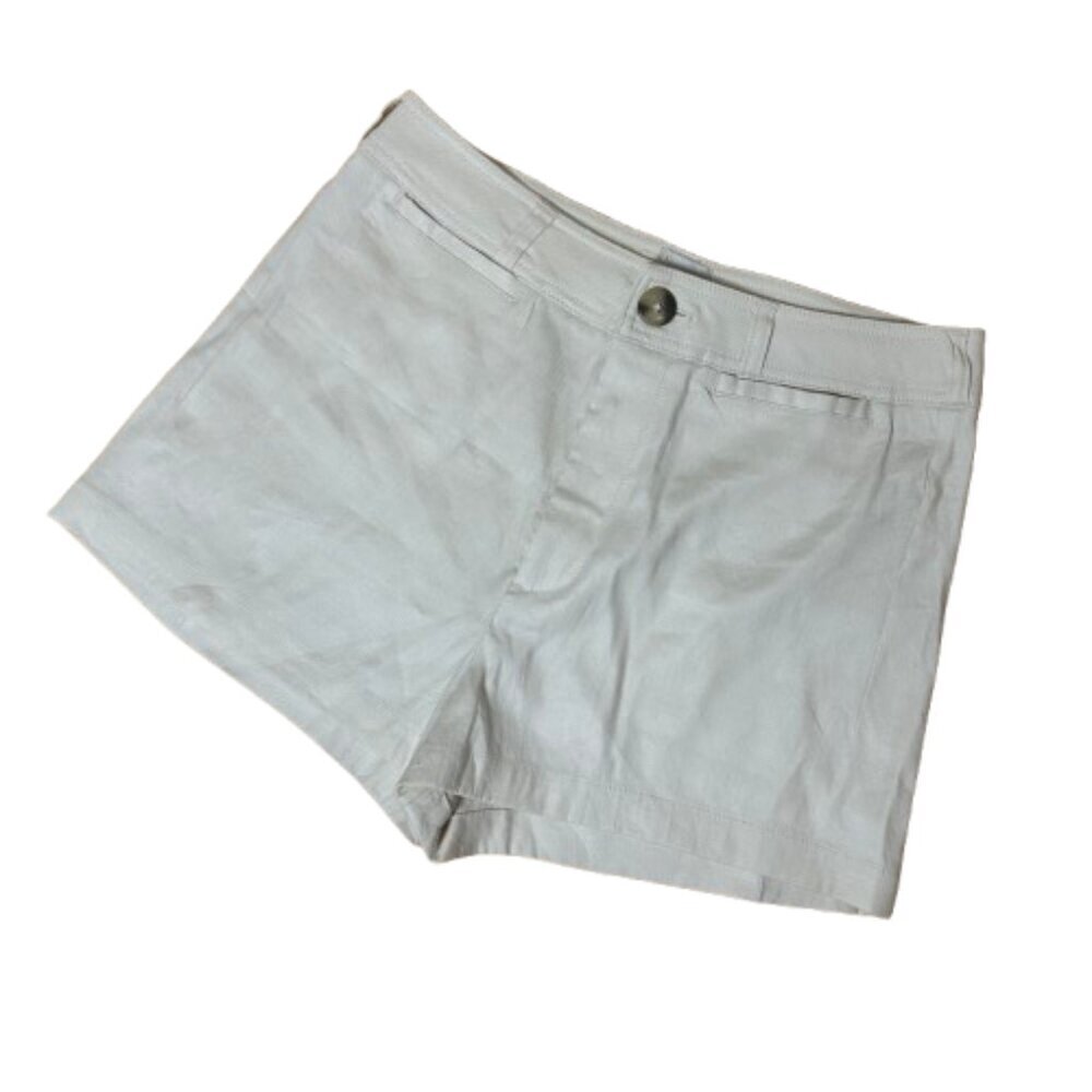 Anthropologie MAEVE Linen Blend Shorts Cream Size 29